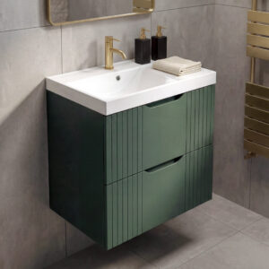 Aria Figi Green Wall Hung Vanity Unit With Basin