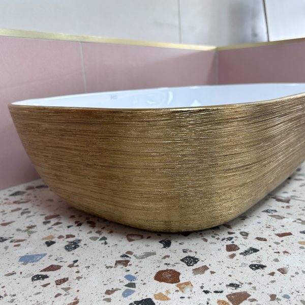 Equiste Brushed Gold Countertop Basin - Image 2