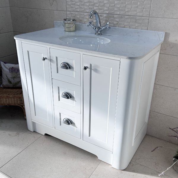 White 1000mm Farnham Vanity Unit