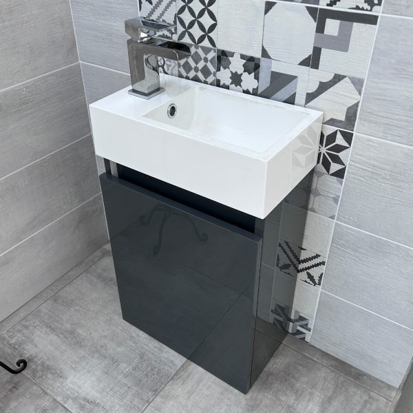 Benni 400mm Anthracite Wall Hung Vanity Unit