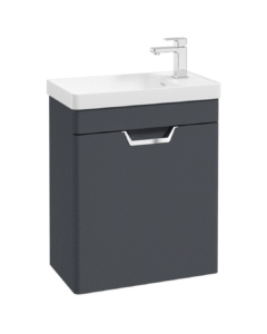 FREYA 55cm 1 Door Cloakroom Wall Hung Vanity Unit Matt Night Sky Blue