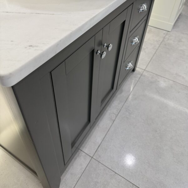 Widcombe 1000 Floorstanding Vessel Basin Unit with Honed Marble Worktop - Image 5