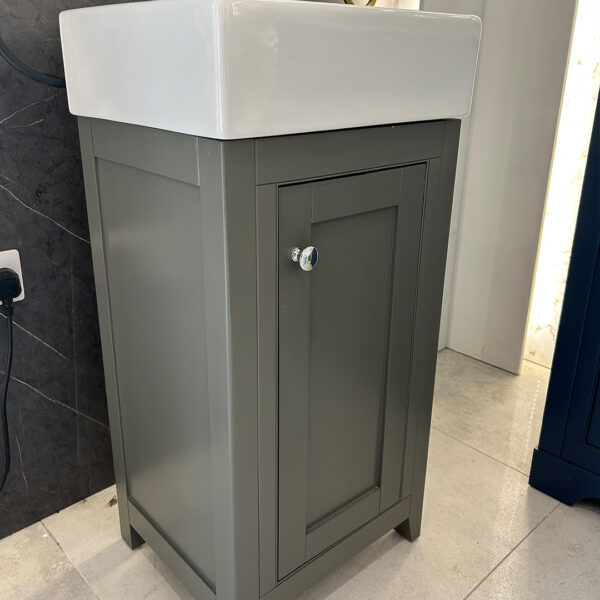Widcombe Cloakroom Basin Unit Pewter - Image 2