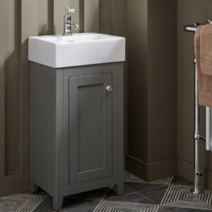 Widcombe Cloakroom Basin Unit Pewter