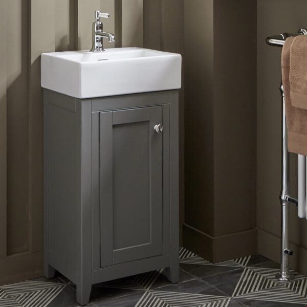 Widcombe Cloakroom Basin Unit Pewter