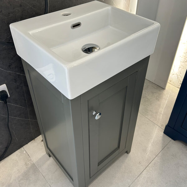 Widcombe Cloakroom Basin Unit Pewter - Image 3