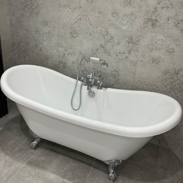 Traditional Double Slipper Freestanding Acrylic Bath - Image 3