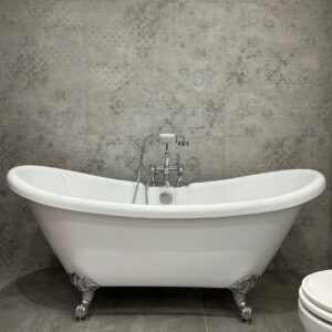 Traditional Double Slipper Freestanding Acrylic Bath