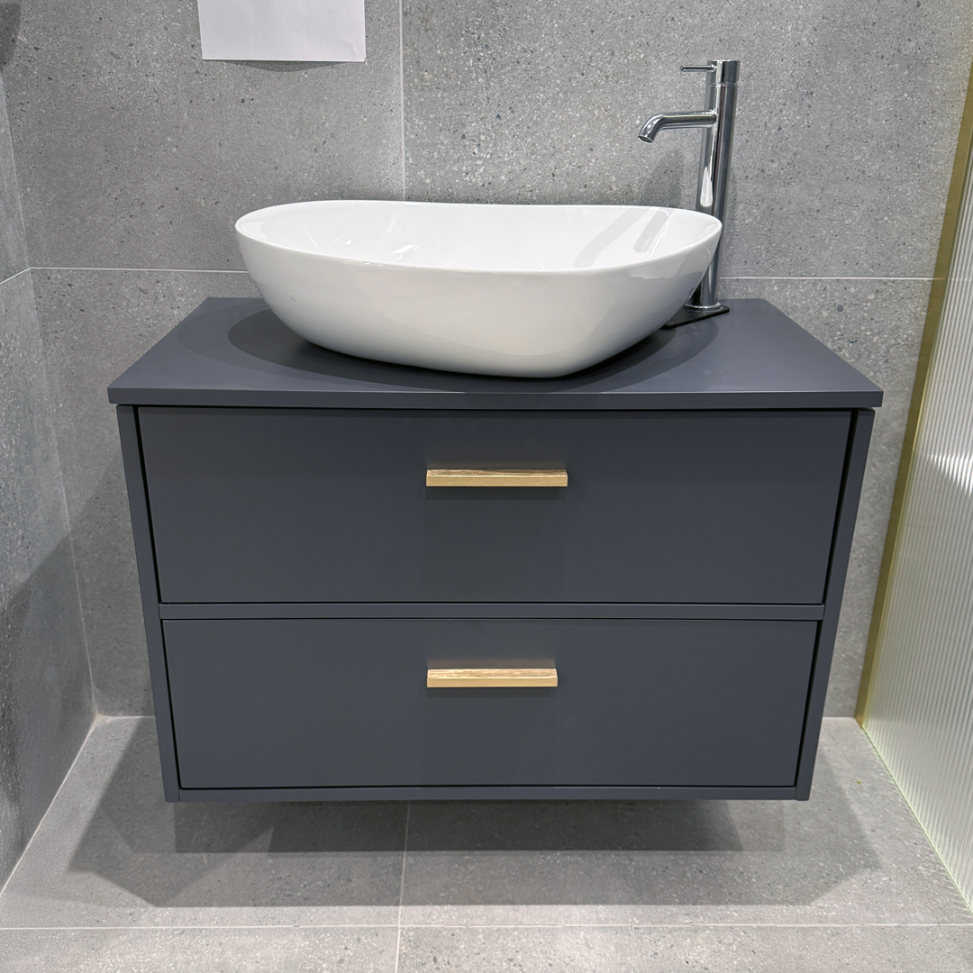 Finland 800mm Night Sky Blue Wall Hung Vanity Unit - Image 2