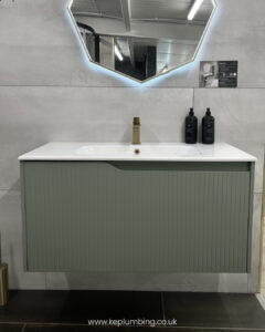 Serra 1000mm Fluted Wall Unit Soft Sage Matt