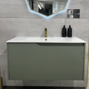 Serra 1000mm Fluted Wall Unit Soft Sage Matt