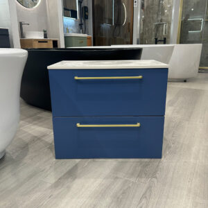 Tranquil 600mm Compact Bathroom Unit - Matt Blue
