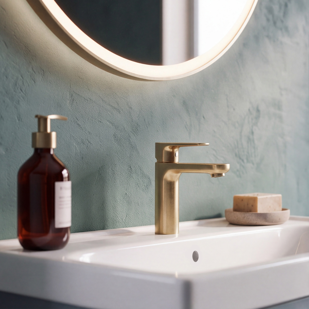 Finland 600mm Matt Coral Green Wall Hung Vanity Unit - Image 3