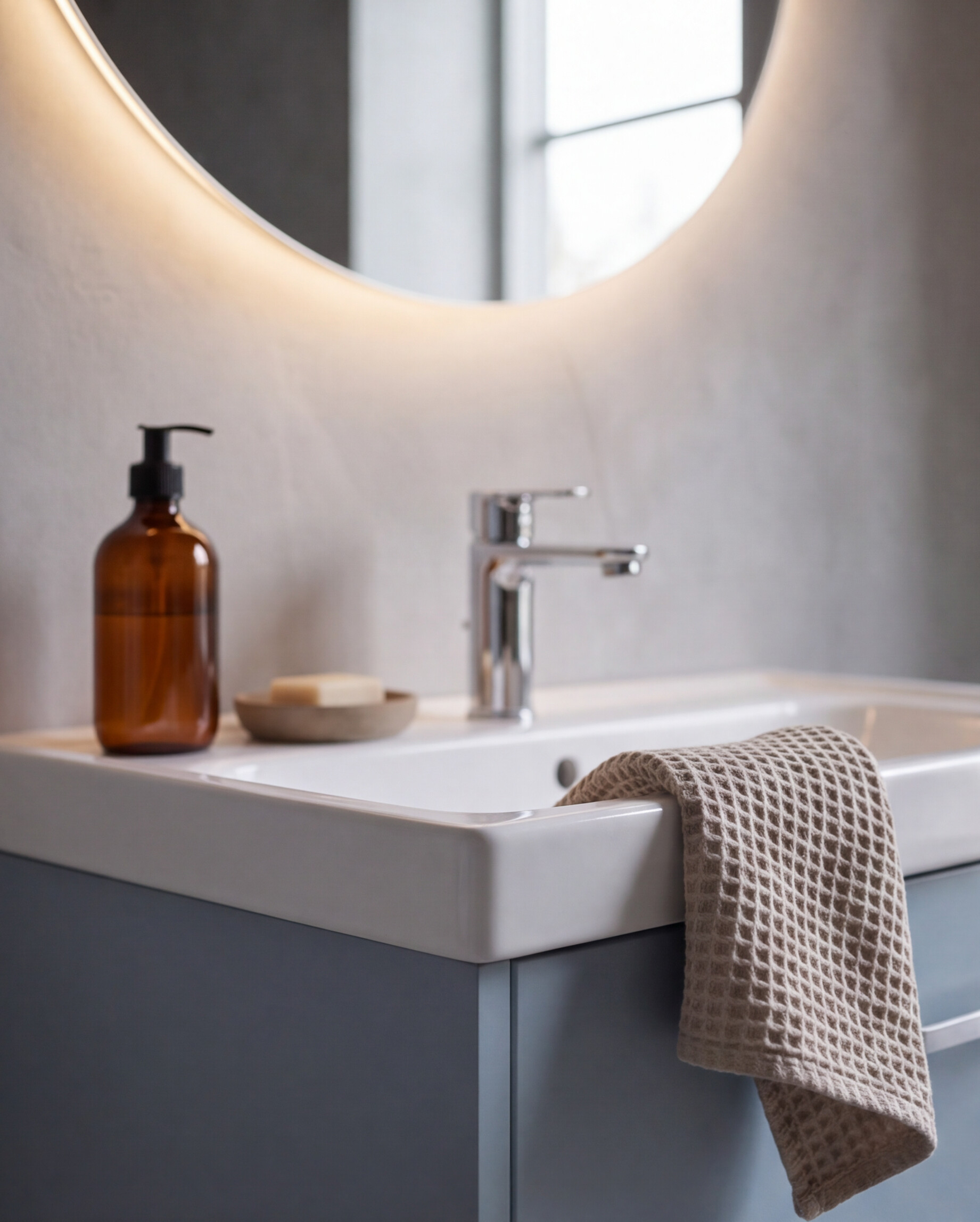 Finland 600mm Matt Sky Blue Wall Hung Vanity Unit - Image 3